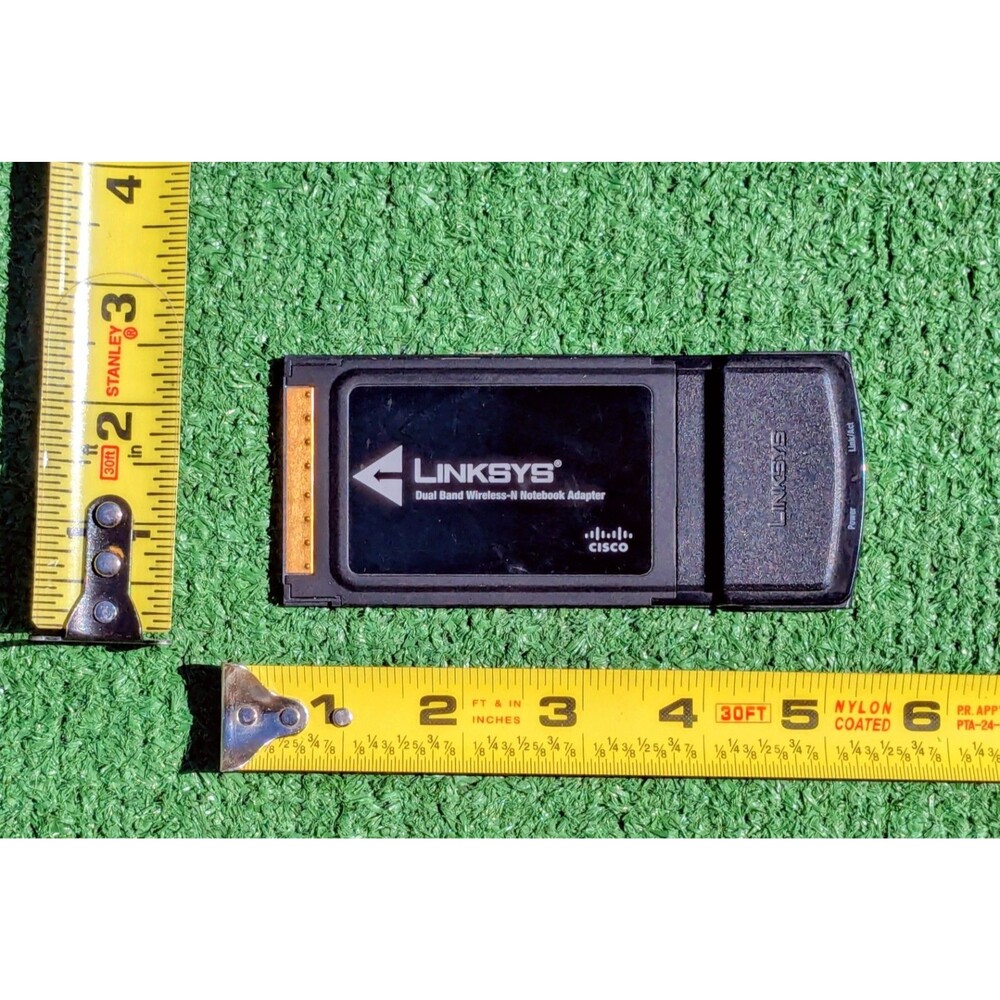 Linksys By Cisco (WPC600N) Dual-Band Wireless-N Notebook Adapter 5x2" Card EUC